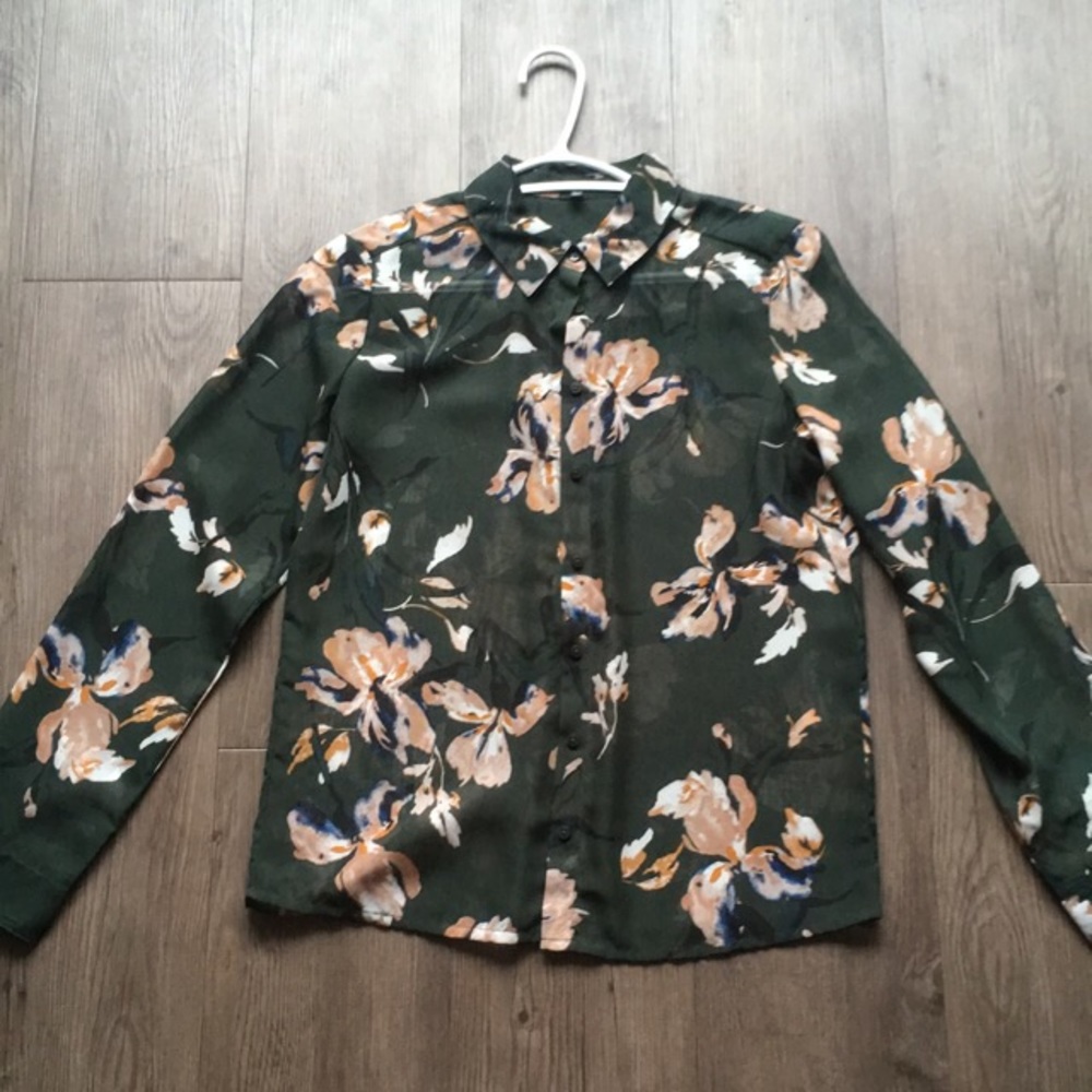 Floral button down blouse